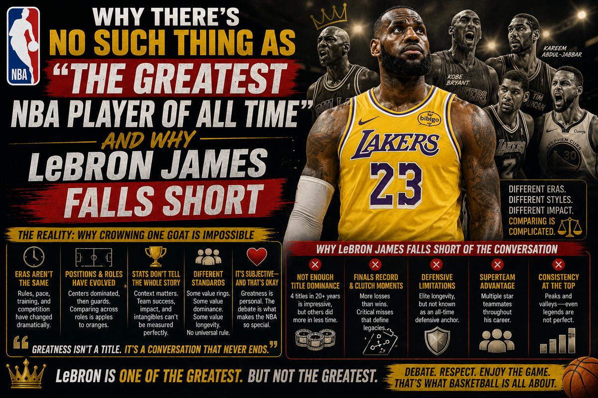 Why There’s No Such Thing as “The Greatest NBA Player of All Time” — And Why LeBron James Falls Short