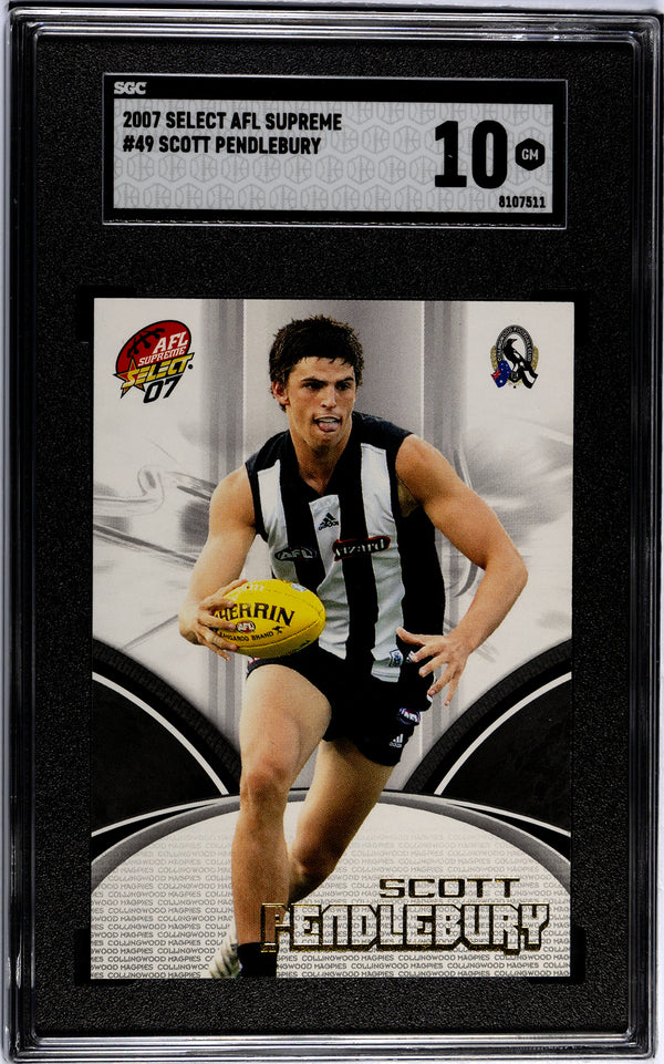 2007 Select AFL Supreme Scott Pendlebury Graded SGC 10