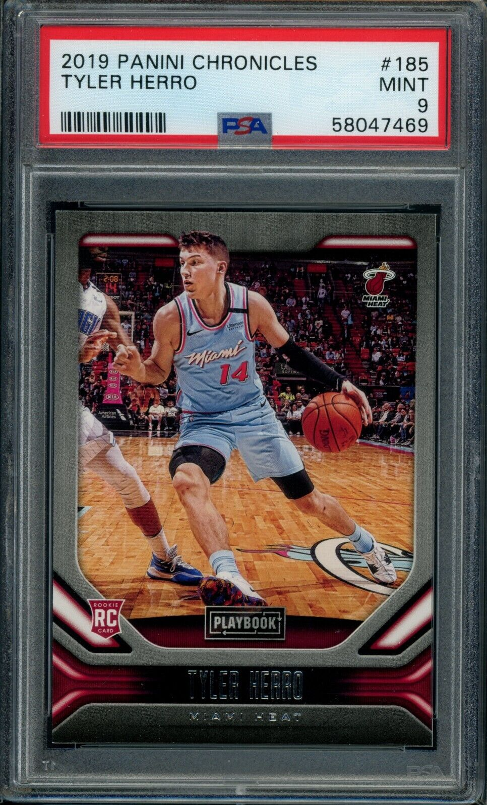 2019 Panini Chronicles NBA #185 Tyler Herro ROOKIE Graded PSA 9 MINT