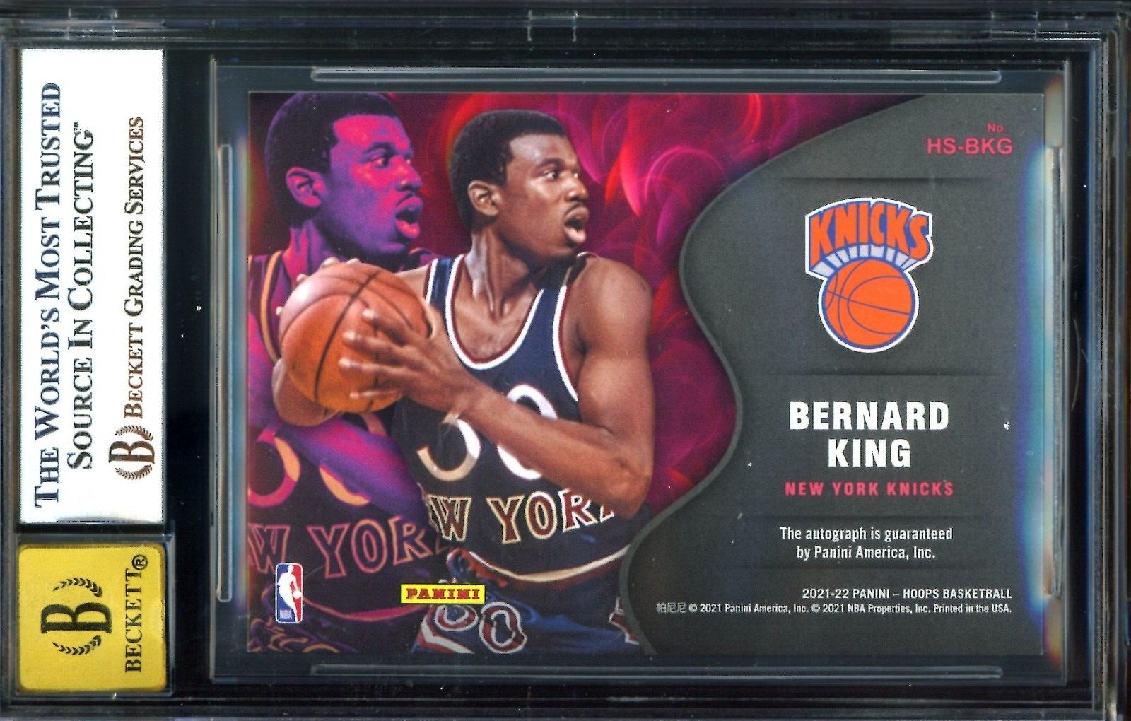 2021-22 Panini Hoops HOT SIGNATURES Bernard King Graded BGS 9 Auto 10