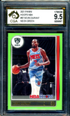 2021-22 Panini Hoops NBA #87 NEON GREEN Kevin Durant Graded CGA 9.5